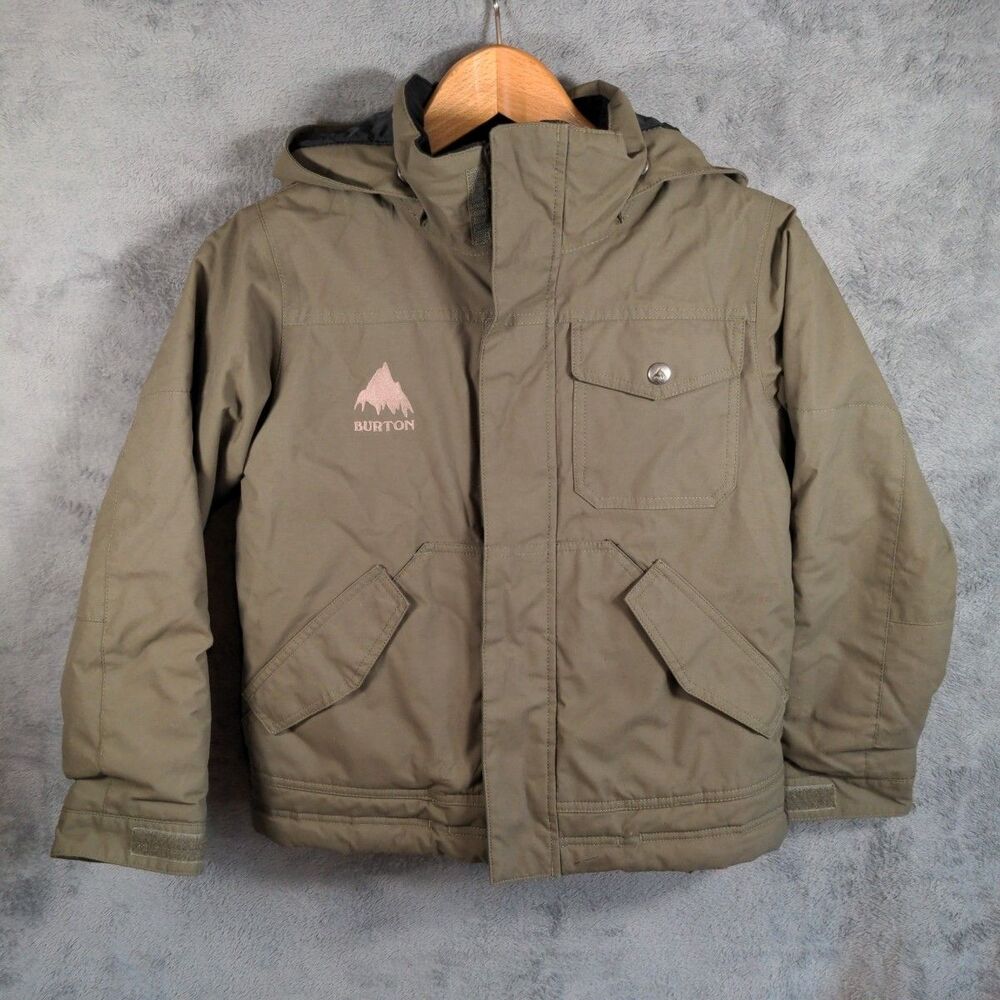 Burton Chittagong Dayride Ski Jacket Unisex XS Olive Green Hooded Snowboard